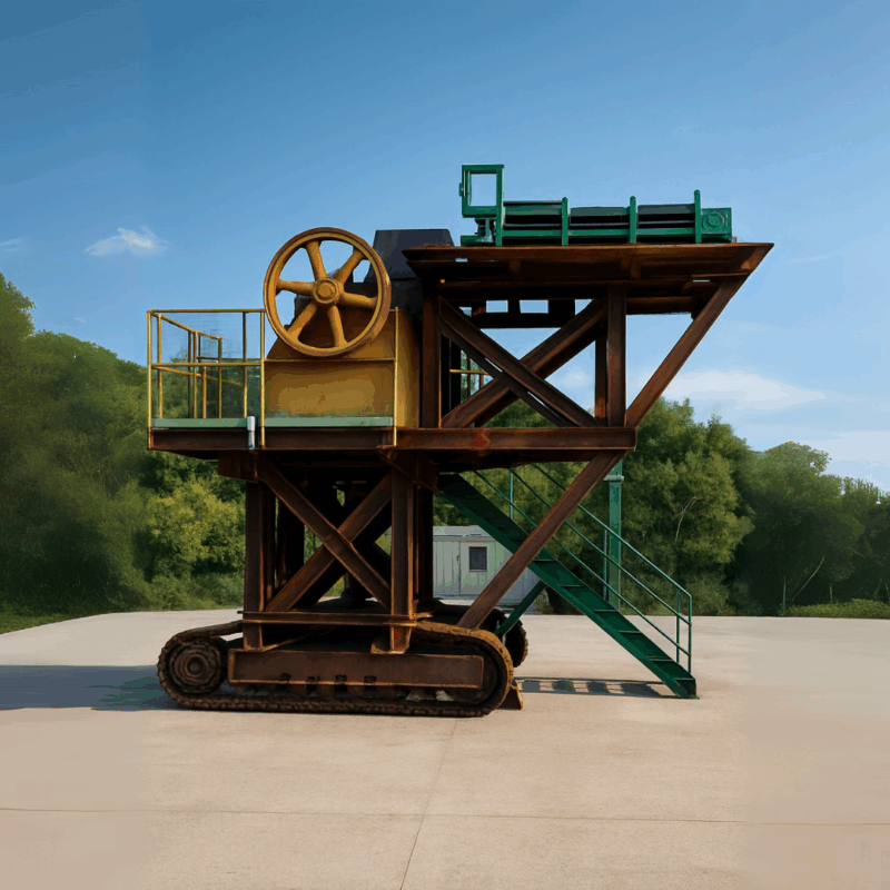 Impianto mobile per il recupero di materiali da traverse ferroviarie